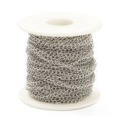 Chaine de rallonge fine - acier inoxydable (10 cm)