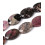 18x13mm - rhodonite ovale facettée - Chapelet pierre