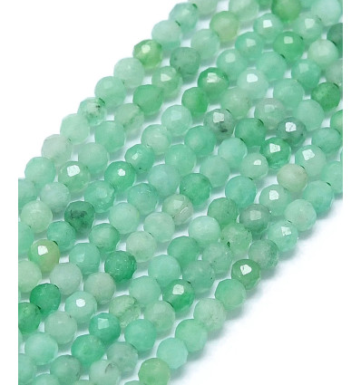 2mm - émeraude - Chapelet pierre