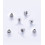 Embout plastique+acier pour boucles d'oreilles (2pcs)