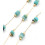 Chaine perle coquillage bleu (10cm)