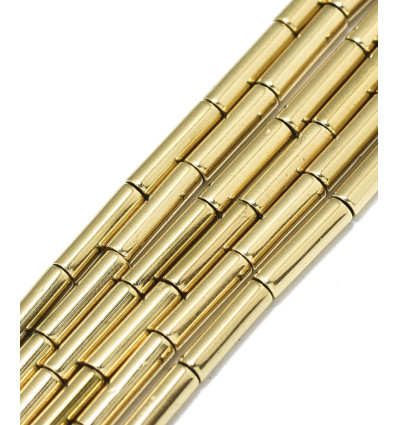 9x3mm - hématite tube - chapelet facette