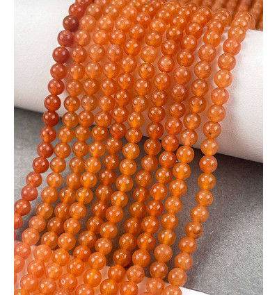 3mm - aventurine orange - Chapelet pierre