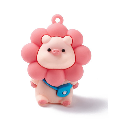 Pendentif petit cochon en silicone