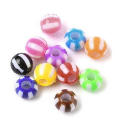 Lot de perles petits fleurs margueritte en acrylique (20pcs)