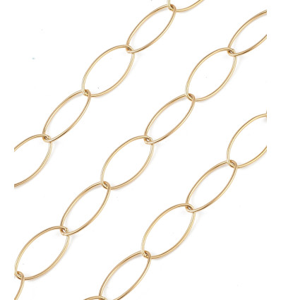 Chaine maille ovale - acier inoxydable (10 cm)