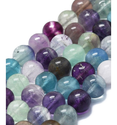8mm - fluorite - Chapelet pierre