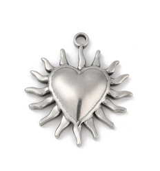 Pendentif petit coeur rayonnant