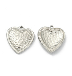Pendentif gros coeur martelé