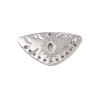 Pendentif oeil articulé + zircon vert