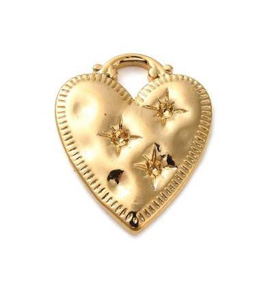 Pendentif martelé + zirconium