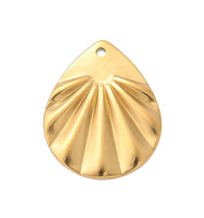 Pendentif goutte plate