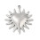 Pendentif gros coeur rayonnant