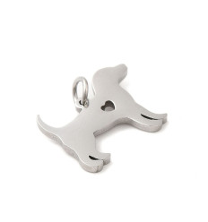 Pendentif oeil articulé + zircon vert