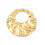 Pendentif cercle plat martelé