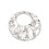 Pendentif cercle plat martelé