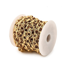 Chaine doubles anneaux - acier inoxydable (10 cm)