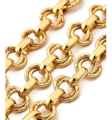 Chaine doubles anneaux - acier inoxydable (10 cm)
