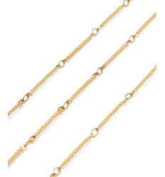 Chaine tiges torsadées - acier inoxydable (10 cm)