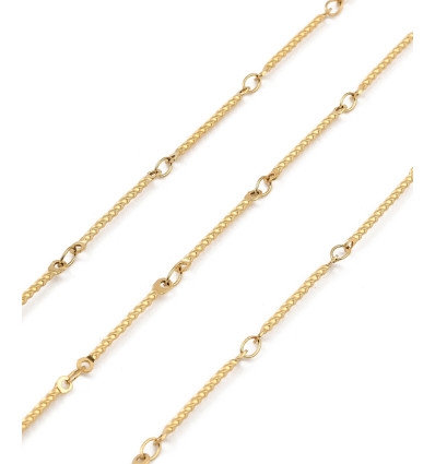 Chaine tiges torsadées - acier inoxydable (10 cm)