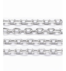 Chaine petites maillons ovales - acier inoxydable (10 cm)