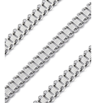 Chaine maille plate - acier inoxydable (10 cm)