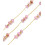 Chaine perles coquillages roses - acier inoxydable (10 cm)