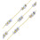 Chaine perles coquillages roses - acier inoxydable (10 cm)