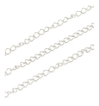 Chaine de rallonge fine - acier inoxydable (10 cm)