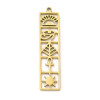 Pendentif oeil articulé + zircon vert