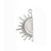 Pendentif oeil articulé + zircon vert