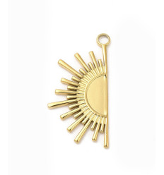 Pendentif oeil articulé + zircon vert