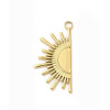 Pendentif oeil articulé + zircon vert