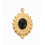 Pendentif ovale avec cabochon agate verte