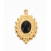 Pendentif oeil articulé + zircon vert