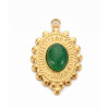 Pendentif oeil articulé + zircon vert