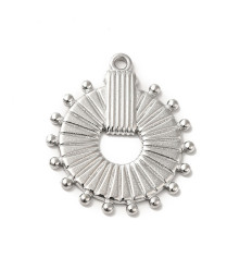 Pendentif oeil articulé + zircon vert