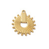 Pendentif oeil articulé + zircon vert