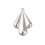 Pendentif triple feuille
