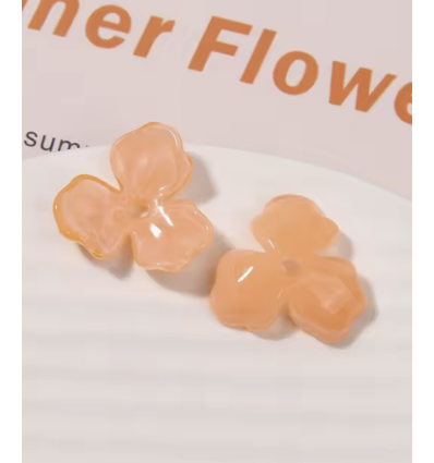 pendentif fleur pensée en acétate