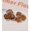 pendentif fleur pensée en acétate