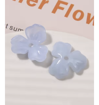 pendentif fleur pensée en acétate