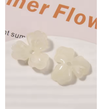 pendentif fleur pensée en acétate