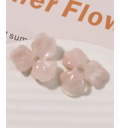 pendentif fleur pensée en acétate