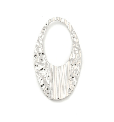Pendentif goutte plate martelée