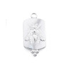 Pendentif oeil articulé + zircon vert