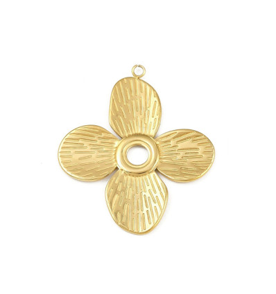 Pendentif oeil articulé + zircon vert