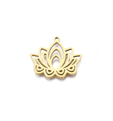Pendentif oeil articulé + zircon vert