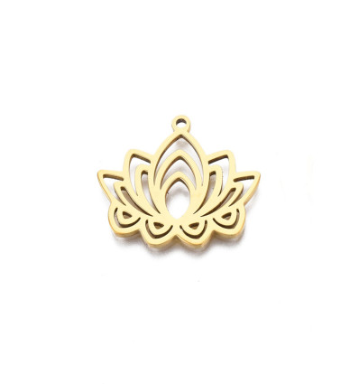 Pendentif oeil articulé + zircon vert
