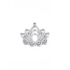 Pendentif oeil articulé + zircon vert